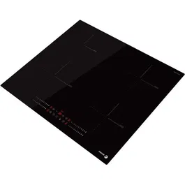 Fagor Table de Cuisson Induction 59 cm FTI468, 4 Foyers Vitrocéramique Noire, 6800 W, 1 Booster, Sécurité Enfant, Commande Sensitive, Minuteur