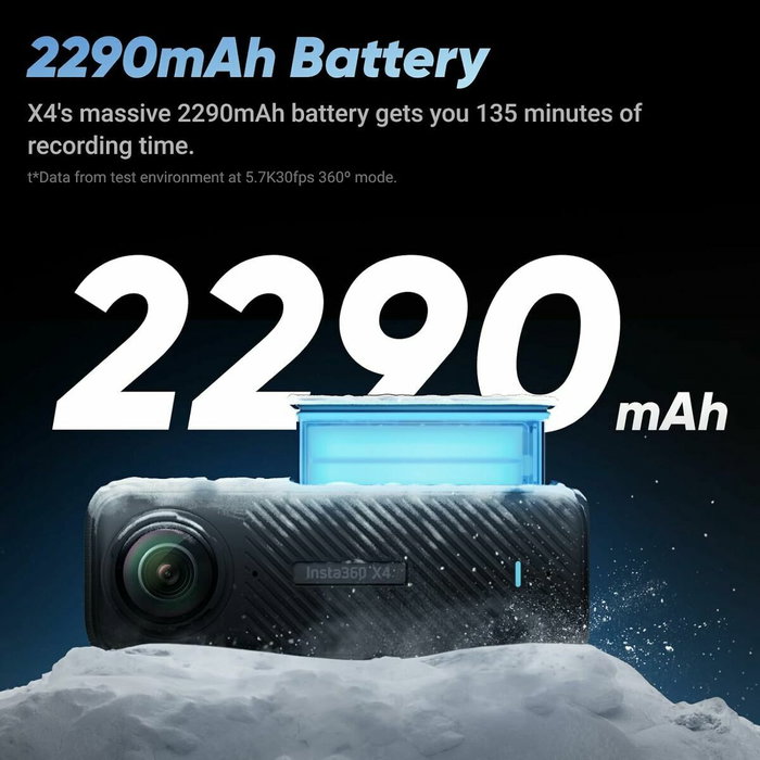 Insta360 X4 Caméra d'action sport 360° - Noir