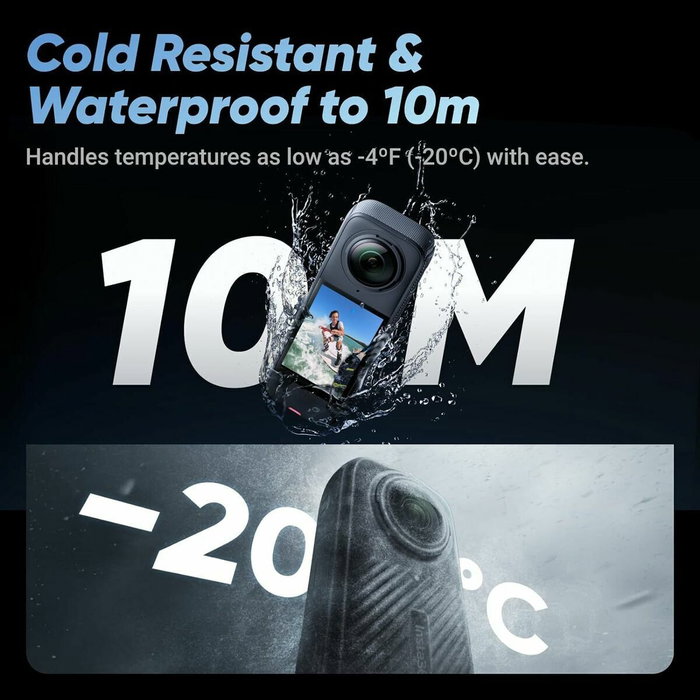 Insta360 X4 Caméra d'action sport 360° - Noir