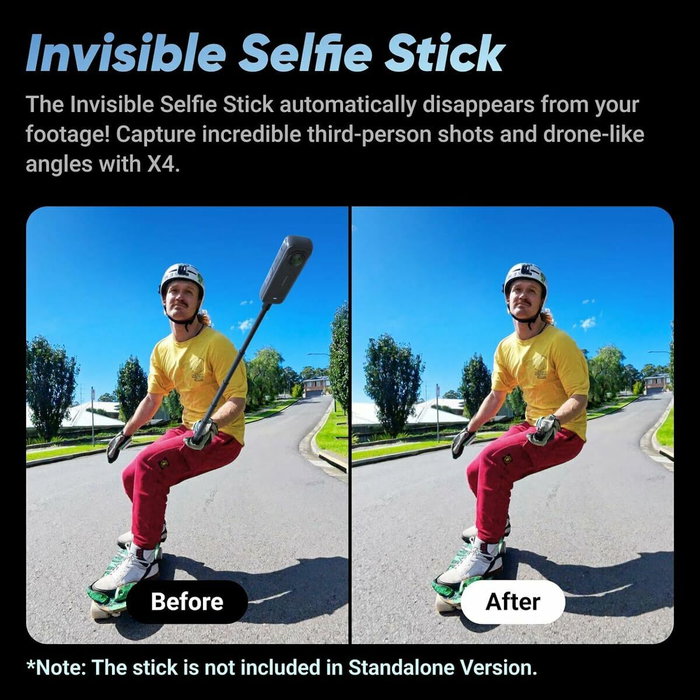 Insta360 X4 Caméra d'action sport 360° - Noir