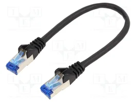 GOOBAY Câble Ethernet Patch Cord Cat 6a S/FTP 0,25m Noir