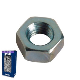 INDEX Écrou hexagonal DIN 934 zingué métrique M-8 en boîte