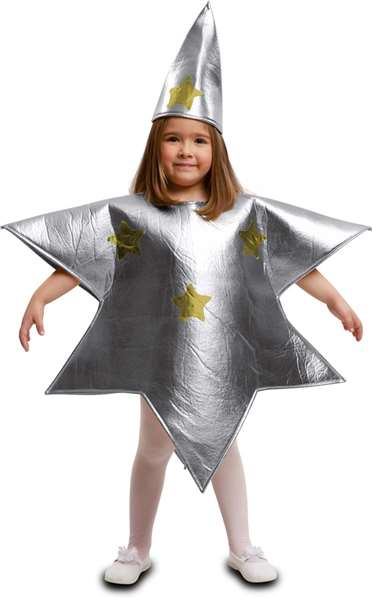 My Other Me - Déguisement Étoile Argentée Taille 7-9 Ans - Gris - 100% Polyester - Langues: Espagnol, Anglais, Français, Italien, Portugais, Allemand