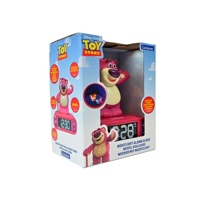Lexibook Réveil Lumineux Lotso Toy Story avec Veilleuse LCD, Alarme et Sons, Modèle RL800TS1