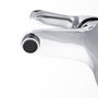 Robinet de lavabo classique en alliage de zinc chromé, eau chaude-froide, bec bas, levier unique
