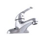 Robinet de lavabo classique en alliage de zinc chromé, eau chaude-froide, bec bas, levier unique