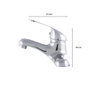 Robinet de lavabo classique en alliage de zinc chromé, eau chaude-froide, bec bas, levier unique