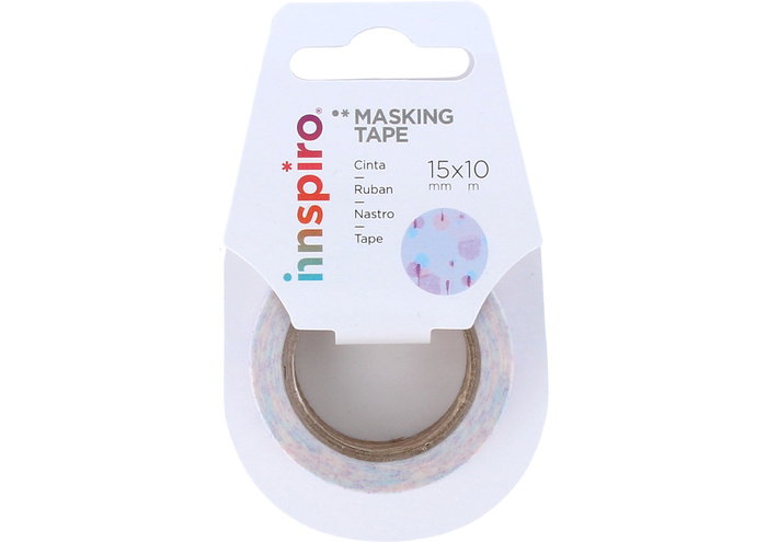 Innspiro Cinta masking tape Washi deco 15mm x 10m - Serie Floral Innspiro Cinta masking tape Washi deco 15mm x 10m - Serie Floral