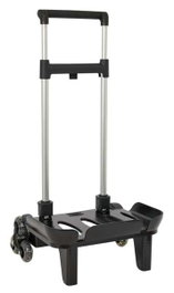 Safta Carro Portamochilas - Chariot trolley pliable à 3 roues pour sacs, noir, 32x88x23.5 cm