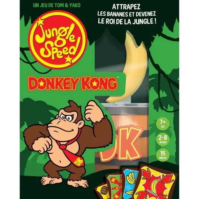 Asmodee Jungle Speed : Donkey Kong - Jeu de cartes et d'ambiance en français pour 2 joueurs et plus - Version Nintendo