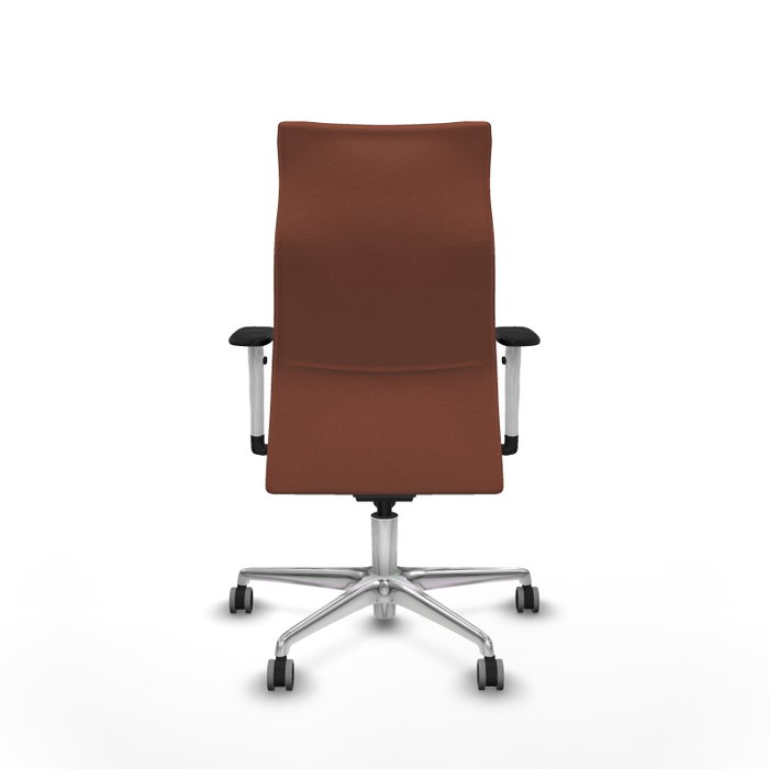 Piqueras Y Crespo Fauteuil Albacete Marron avec Mécanisme Synchrone et Base Aluminium