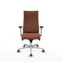 Piqueras Y Crespo Fauteuil Albacete Marron avec Mécanisme Synchrone et Base Aluminium