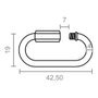 Edm Maillon rapide modèle Esl01, acier galvanisé, 4 mm, 2 uds