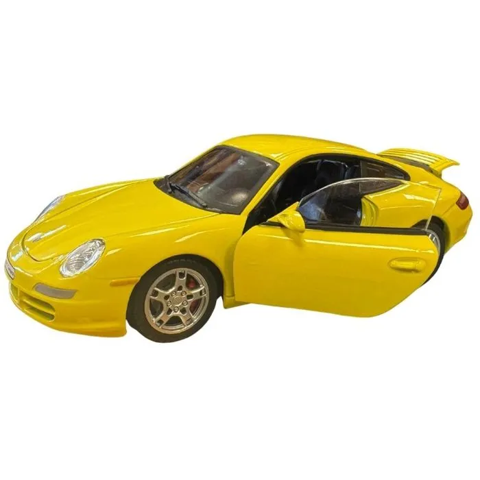 Cararama Voiture miniature de collection - Porsche 911 Carrera S Coupé - Jaune - 1/24