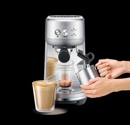 Sage Machine à Café Expresso Bambino™ SES450BSS4EEU1 - 54 mm, ThermoJet® en 3s, PID pour Texture Lait Barista