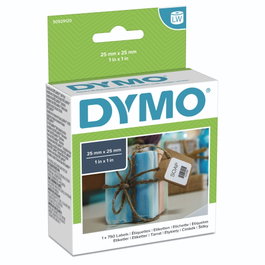 Dymo Étiquettes Carrées Polyvalentes 25 x 25 mm, 750 unités