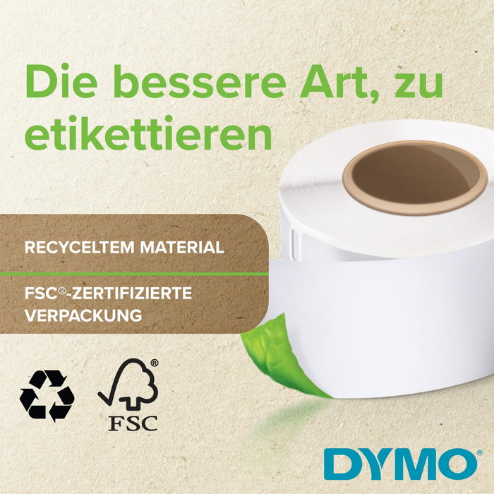 Dymo Rouleau d'étiquettes carrées blanches 25x25 mm, 750 unités Dymo Rouleau d'étiquettes carrées blanches 25x25 mm, 750 unités