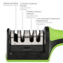 ORYX Afilador Cuchillos/Tijeras Cocina 4 Etapas vert/noir