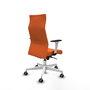 Piqueras Y Crespo Fauteuil Albacete Orange avec Mécanisme Synchrone et Base Blanche
