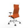 Piqueras Y Crespo Fauteuil Albacete Orange avec Mécanisme Synchrone et Base Blanche