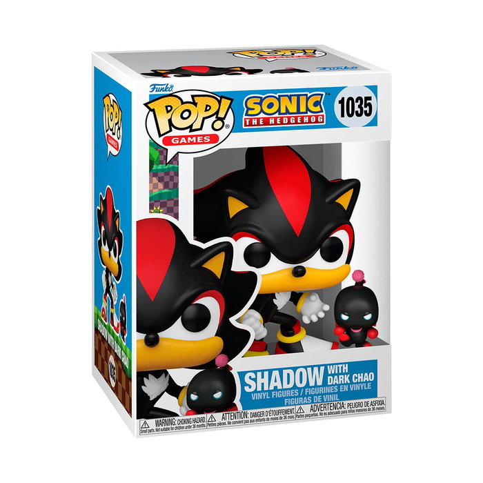 Funko Pop! Figure Sonic The Hedgehog - Shadow avec Dark Chao - Vinyle 9,8 cm - Figurine de Collection