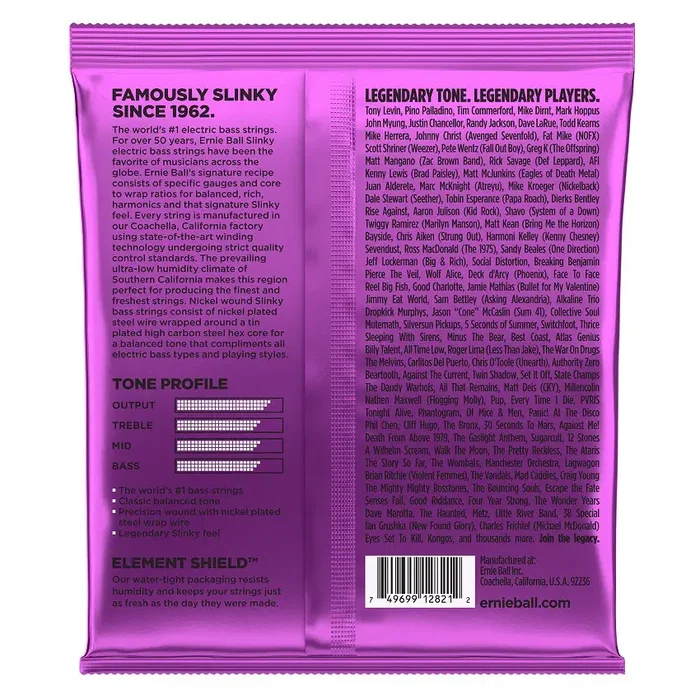 ERNIEBALL JUEGO BAJO ELÉCTRICO SLINKY 5 St.50-135 P ERNIEBALL JUEGO BAJO ELÉCTRICO SLINKY 5 St.50-135 P