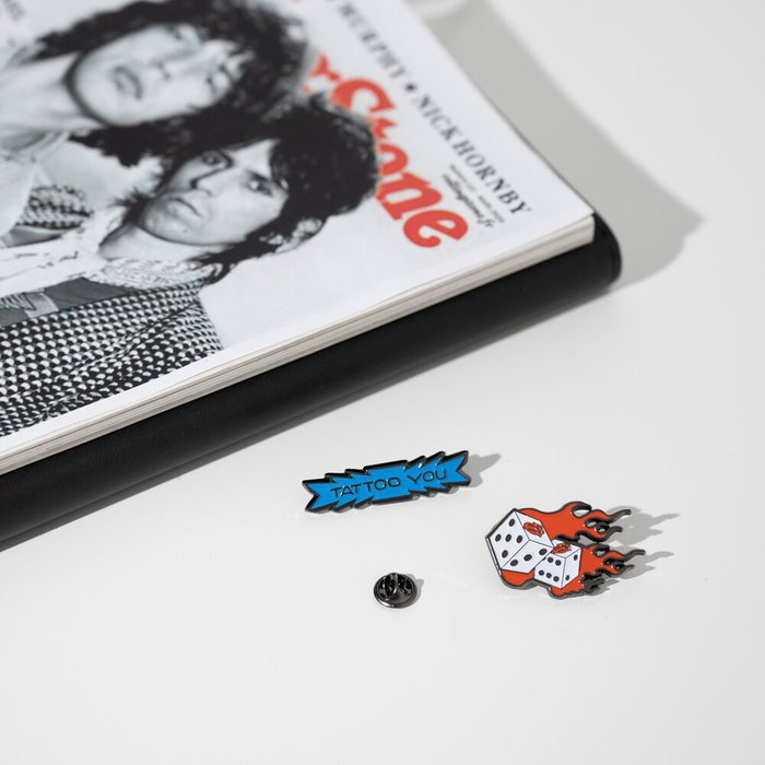 ERIK - Set de 4 pins collection Rolling Stones, 2,5 x 4 cm chacun