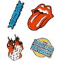 ERIK - Set de 4 pins collection Rolling Stones, 2,5 x 4 cm chacun