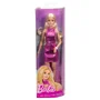 Barbie Poupée Barbie Fashionistas Robe Scintillante HYT88 Cheveux Blonds Robe Fuchsia Scintillante 148 caractères
