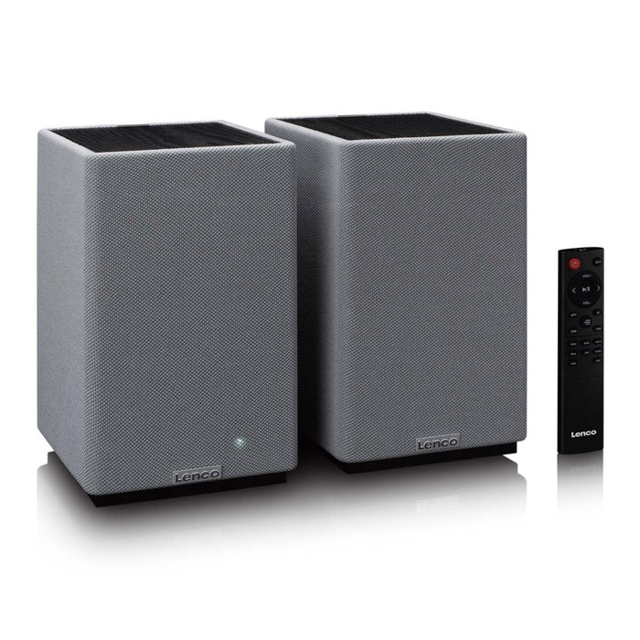 Lenco SPB-240BKGY Enceintes HiFi Stéréo Bluetooth Gris/Noir