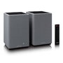 Lenco SPB-240BKGY Enceintes HiFi Stéréo Bluetooth Gris/Noir