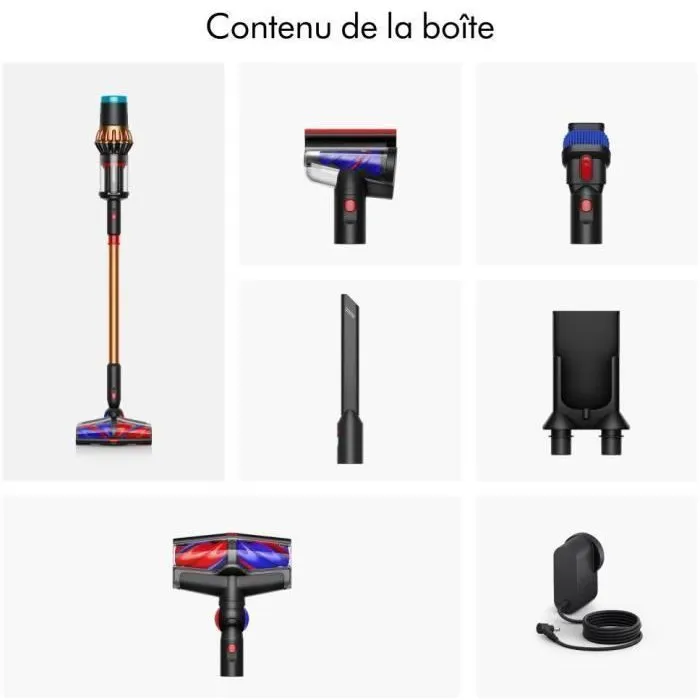 Dyson V16 Piston Animal Aspirateur Balai Sans Fil 315 Airwatts Filtration HEPA Brosse Auto-démêlante Poils d'Animaux
