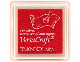Tsukineko Encre VERSACRAFT pour textile rouge amapole 33x33mm
