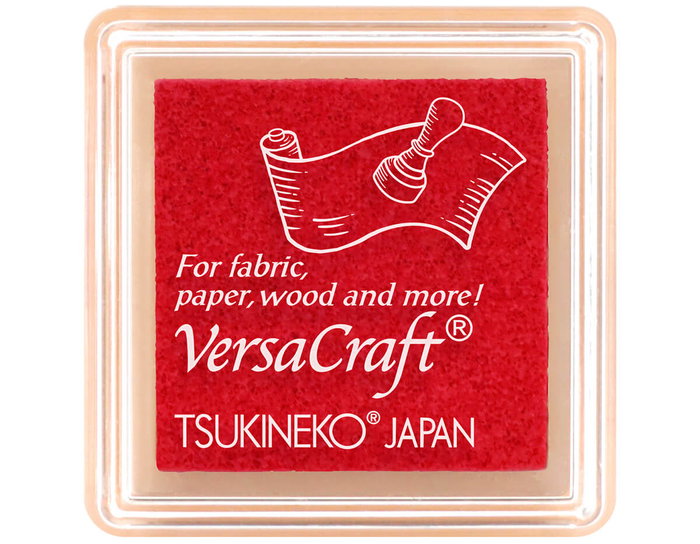 Tsukineko Encre VERSACRAFT pour textile rouge amapole 33x33mm Tsukineko Encre VERSACRAFT pour textile rouge amapole 33x33mm