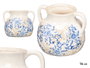 Giftdecor Vase Nonna 2 Anses Bleu Beige 16 cm en Céramique (Set de 6)
