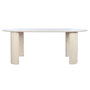 DKD Home Decor Table de Salle à Manger Blanc Bois de manguier 200 x 100 x 76 cm