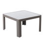 BigBuy Garden Table d'appoint Stella Gris Aluminium Verre trempé 70 x 70 x 40 cm