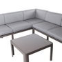 BigBuy Garden Table d'appoint Stella Gris Aluminium Verre trempé 70 x 70 x 40 cm