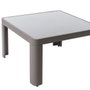 BigBuy Garden Table d'appoint Stella Gris Aluminium Verre trempé 70 x 70 x 40 cm