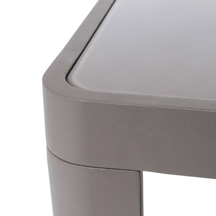 BigBuy Garden Table d'appoint Stella Gris Aluminium Verre trempé 70 x 70 x 40 cm BigBuy Garden Table d'appoint Stella Gris Aluminium Verre trempé 70 x 70 x 40 cm