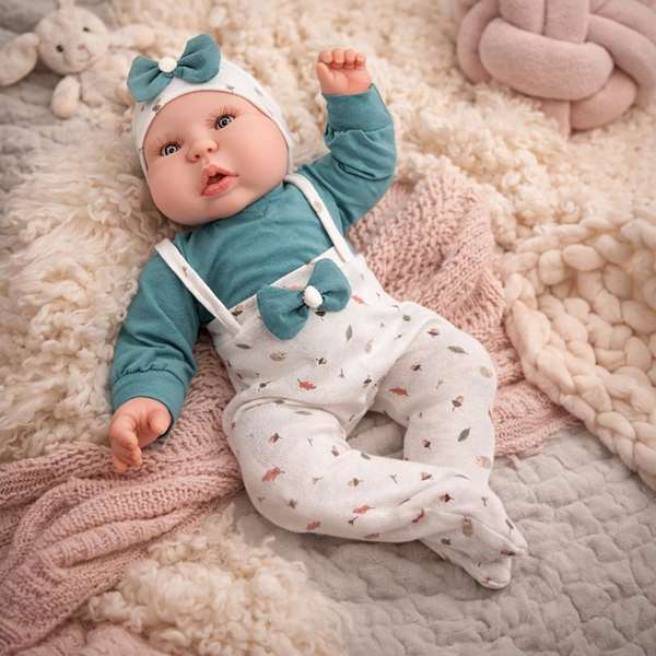 Berjuan - Poupée bébé glouton garçon, le premier bébé allaitant, poupon 50 cm, âge minimum 3 ans, sans piles