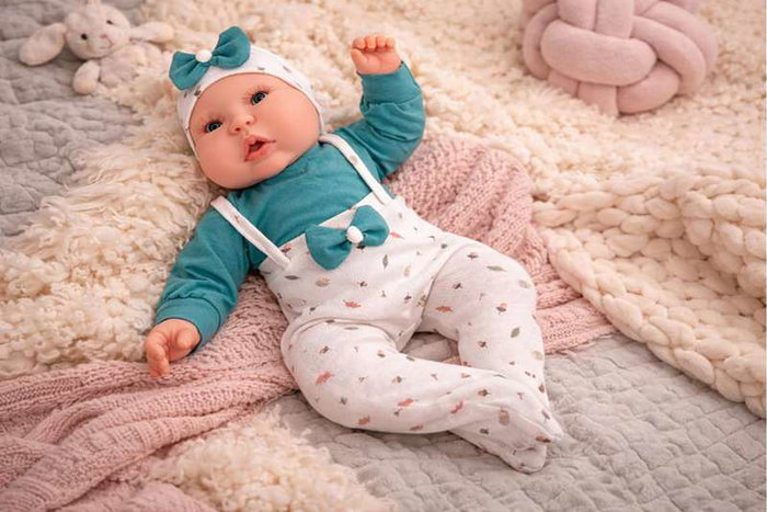 Berjuan - Poupée bébé glouton garçon, le premier bébé allaitant, poupon 50 cm, âge minimum 3 ans, sans piles