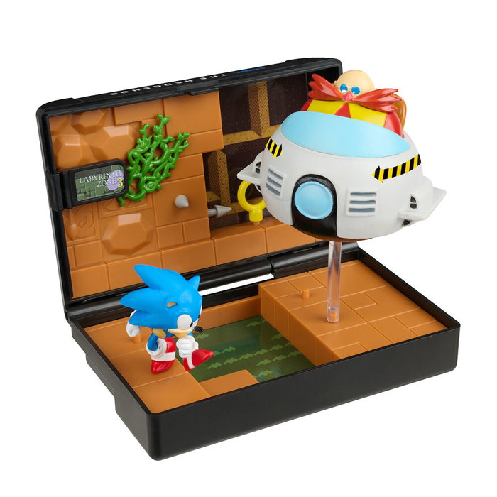 Diorama Console Heroes Mega Drive - Sonic the Hedgehog - Diorama avec plateau de cartouches - À partir de 8 ans