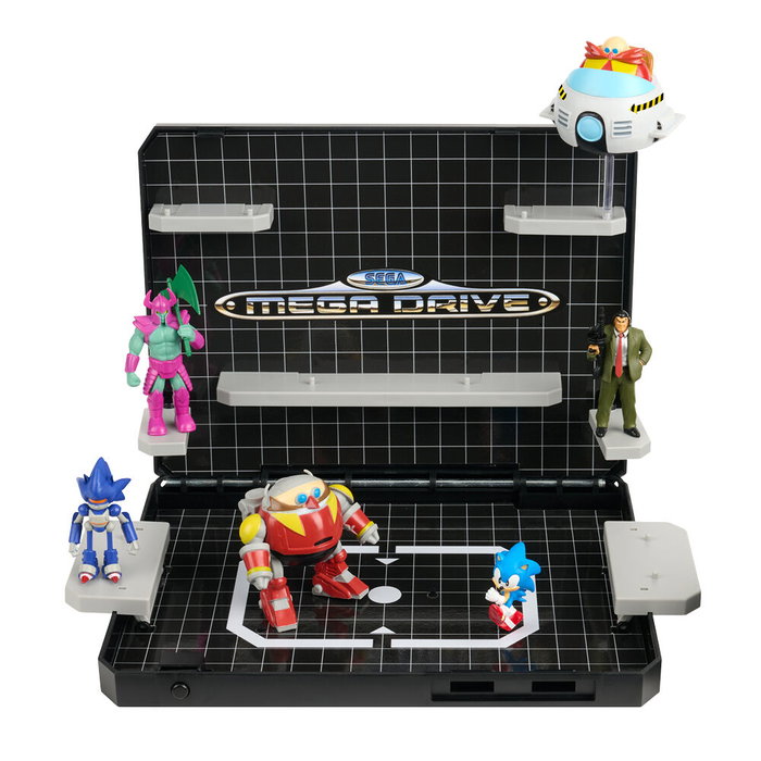 Diorama Console Heroes Mega Drive - Sonic the Hedgehog - Diorama avec plateau de cartouches - À partir de 8 ans