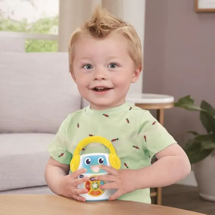 VTech - P'Tit Baladeur Musical pour Bébé avec Enregistrement et Lumières, Jouet d'Éveil Électronique