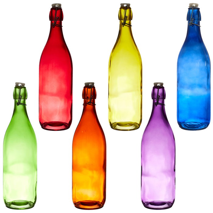 Home Deco Factory Bouteille en verre 1 L Paradis Exotiq