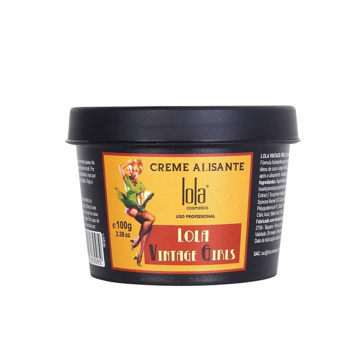 Lola From Rio Vintage Girls Pequeno - Masque Lissant Hydratant au Beurre de Coco et à l'Huile d'Argan 100g pour Cheveux Bouclés et Ondulés