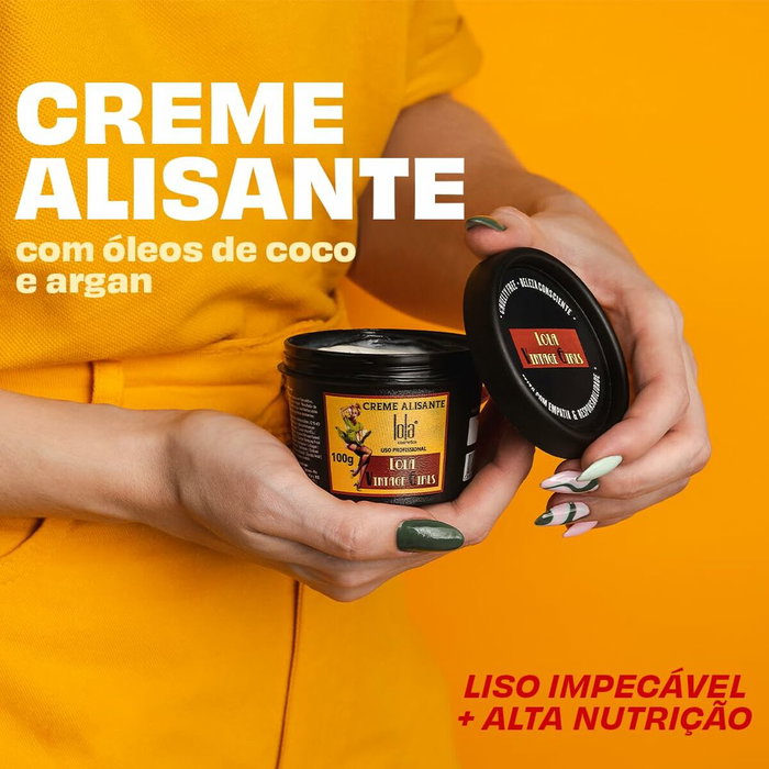 Lola From Rio Vintage Girls Pequeno - Masque Lissant Hydratant au Beurre de Coco et à l'Huile d'Argan 100g pour Cheveux Bouclés et Ondulés