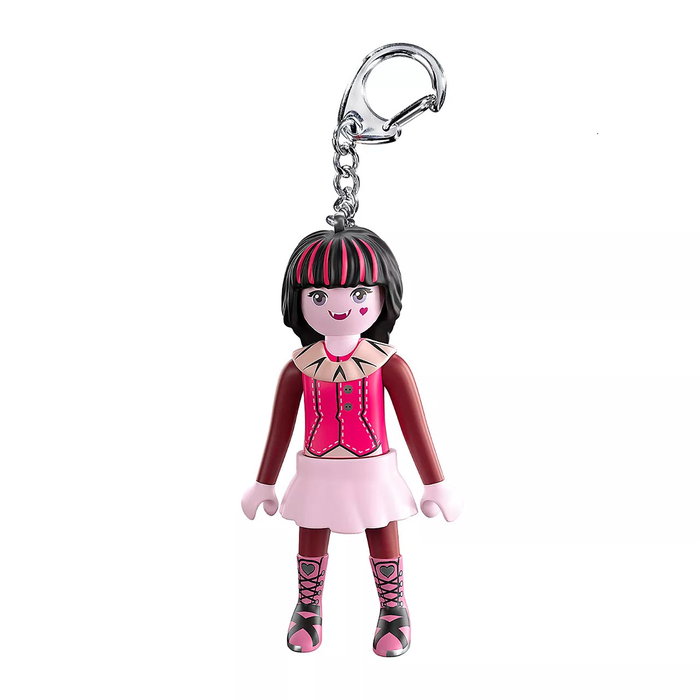 PLAYMOBIL Porte-clés Draculaura - Figurine Monster High Génération 1 - Style Classique Rose et Noir