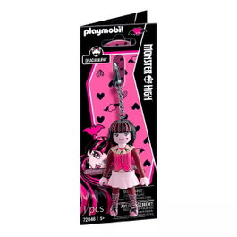 PLAYMOBIL Porte-clés Draculaura - Figurine Monster High Génération 1 - Style Classique Rose et Noir